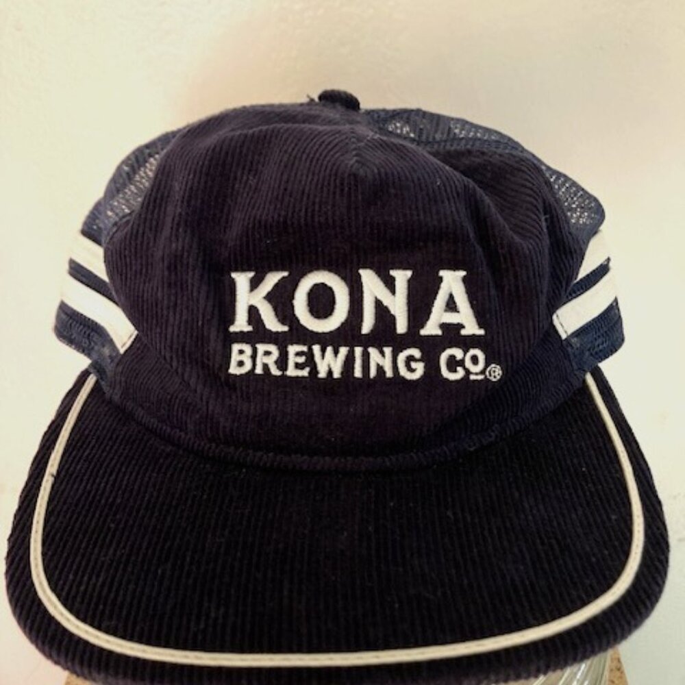 KONA BREWING COMPANY HAWAII BLUE CORDUROY HAT KONA HAWAII ISLAND LIQUIDBREW PUB